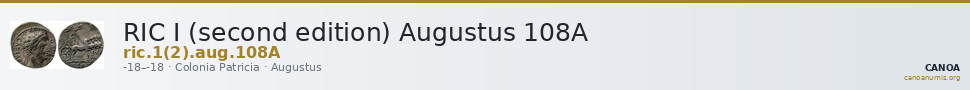 RIC I (second edition) Augustus 108A — CANOA