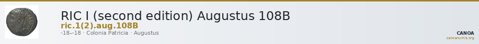 RIC I (second edition) Augustus 108B — CANOA