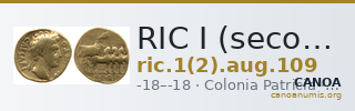 RIC I (second edition) Augustus 109 — CANOA