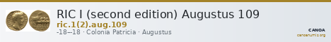 RIC I (second edition) Augustus 109 — CANOA