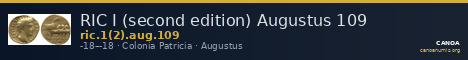 RIC I (second edition) Augustus 109 — CANOA