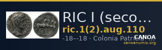 RIC I (second edition) Augustus 110 — CANOA