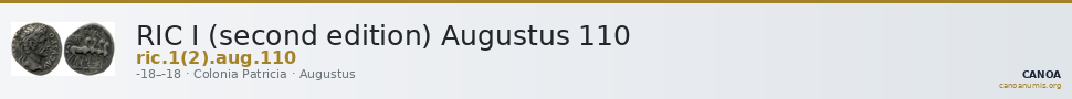 RIC I (second edition) Augustus 110 — CANOA
