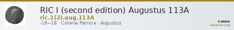 RIC I (second edition) Augustus 113A — CANOA