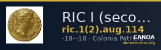 RIC I (second edition) Augustus 114 — CANOA