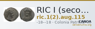 RIC I (second edition) Augustus 115 — CANOA