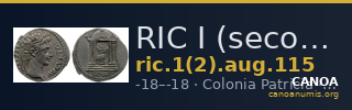 RIC I (second edition) Augustus 115 — CANOA