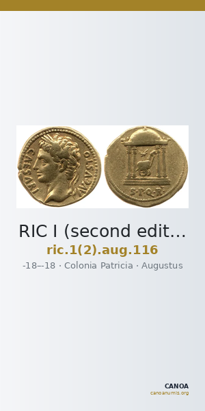 RIC I (second edition) Augustus 116 — CANOA