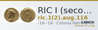 RIC I (second edition) Augustus 116 — CANOA