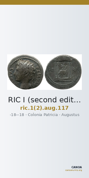 RIC I (second edition) Augustus 117 — CANOA