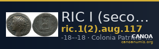 RIC I (second edition) Augustus 117 — CANOA