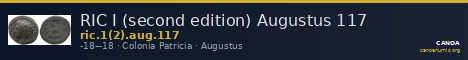 RIC I (second edition) Augustus 117 — CANOA