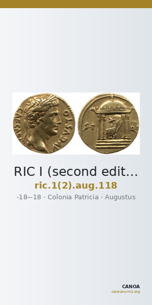 RIC I (second edition) Augustus 118 — CANOA