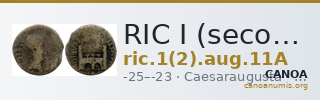 RIC I (second edition) Augustus 11A — CANOA
