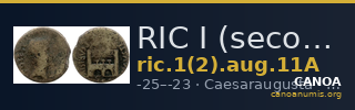 RIC I (second edition) Augustus 11A — CANOA