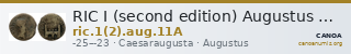 RIC I (second edition) Augustus 11A — CANOA