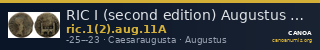 RIC I (second edition) Augustus 11A — CANOA