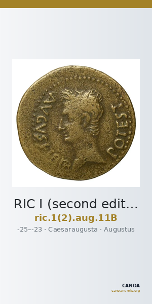 RIC I (second edition) Augustus 11B — CANOA