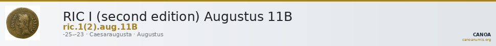 RIC I (second edition) Augustus 11B — CANOA