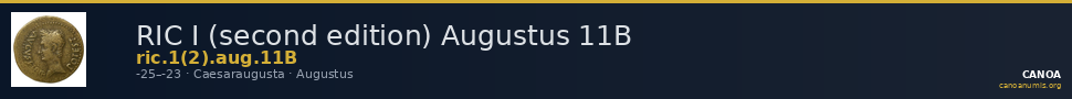 RIC I (second edition) Augustus 11B — CANOA