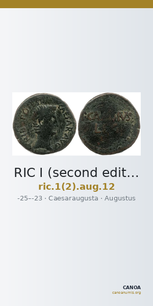 RIC I (second edition) Augustus 12 — CANOA