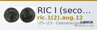 RIC I (second edition) Augustus 12 — CANOA