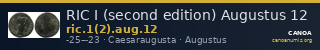 RIC I (second edition) Augustus 12 — CANOA