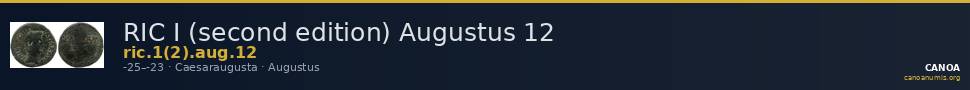 RIC I (second edition) Augustus 12 — CANOA