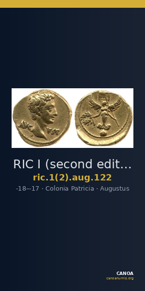 RIC I (second edition) Augustus 122 — CANOA