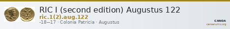 RIC I (second edition) Augustus 122 — CANOA