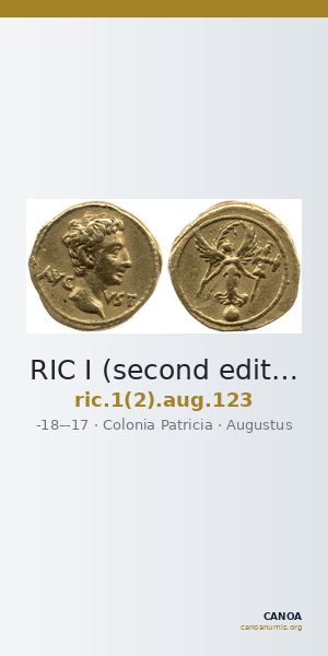 RIC I (second edition) Augustus 123 — CANOA