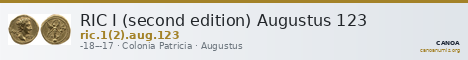 RIC I (second edition) Augustus 123 — CANOA