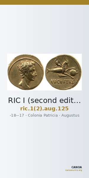RIC I (second edition) Augustus 125 — CANOA