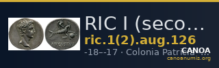 RIC I (second edition) Augustus 126 — CANOA