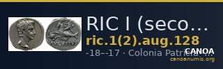 RIC I (second edition) Augustus 128 — CANOA