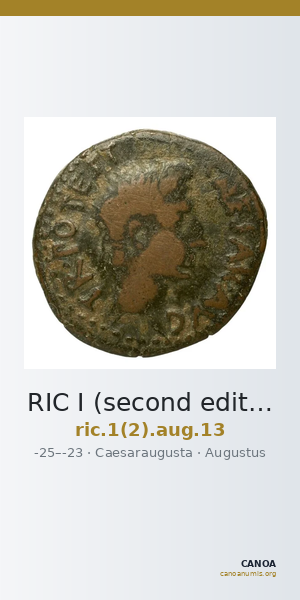 RIC I (second edition) Augustus 13 — CANOA