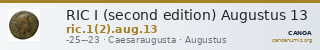 RIC I (second edition) Augustus 13 — CANOA