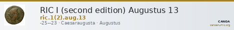 RIC I (second edition) Augustus 13 — CANOA