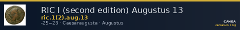 RIC I (second edition) Augustus 13 — CANOA