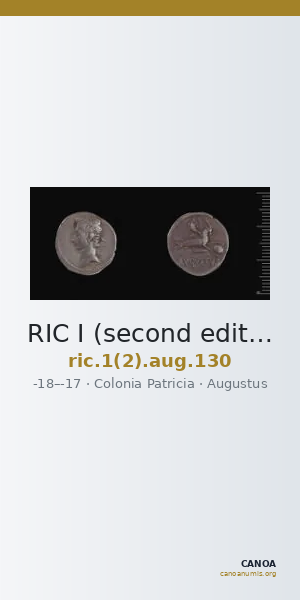 RIC I (second edition) Augustus 130 — CANOA