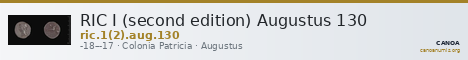 RIC I (second edition) Augustus 130 — CANOA