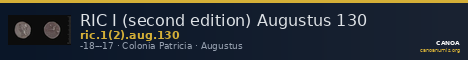 RIC I (second edition) Augustus 130 — CANOA