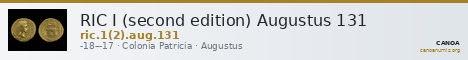 RIC I (second edition) Augustus 131 — CANOA