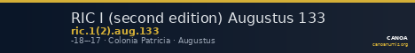 RIC I (second edition) Augustus 133 — CANOA