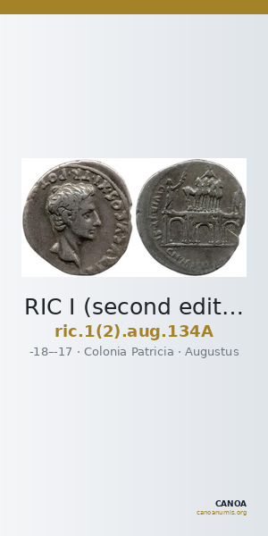 RIC I (second edition) Augustus 134A — CANOA