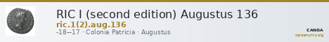 RIC I (second edition) Augustus 136 — CANOA