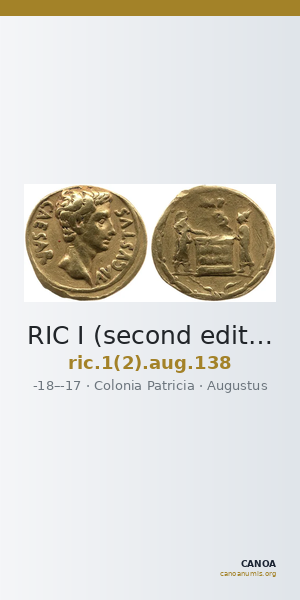 RIC I (second edition) Augustus 138 — CANOA