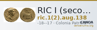 RIC I (second edition) Augustus 138 — CANOA