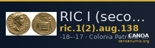 RIC I (second edition) Augustus 138 — CANOA