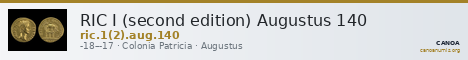 RIC I (second edition) Augustus 140 — CANOA